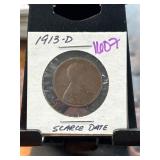 1913-D Lincoln Wheat Cent in Holder