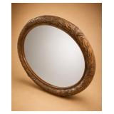 Large Heavy Carved Wood Framed Mirror