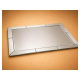 Rectangular Beveled Glass Mirror Tray