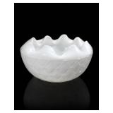 Indiana Glass Duette Milk Glass Rose Bowl