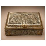 E. Otto Schmidt Embossed Metal Tin Box