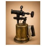 Vintage Brass Blowtorch Lamp with Electric Cord