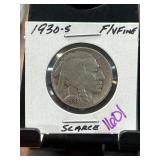 1930-S Buffalo Nickel in Fine/Very Fine Condition