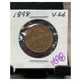 1898 Indian Head Penny in Display Holder