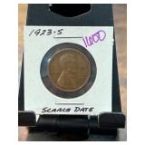 1923-S Lincoln Wheat Cent in Holder