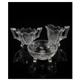 Indiana Glass Paneled Colonial Creamer Set