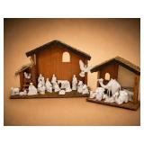Napcoware Porcelain Nativity Set with Stables