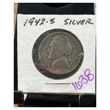 1942-S Jefferson Wartime Nickel with Silver Conten