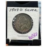 1943-D Jefferson Nickel Silver Five-Cent Coin