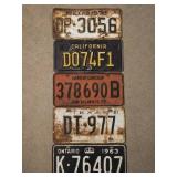 5 License Plates, 1957ï¿½1975