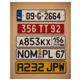 5 European and Russian License Plates