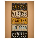 5 Vintage License Plates 1950sï¿½70s
