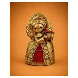 Napco Ceramic Gold Angel Bell Figurine