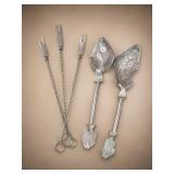 Aluminum Fish Tongs and Cocktail Forks Set