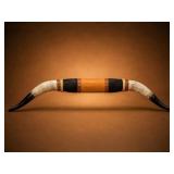 Decorative Steer Horns with Leather Wrap