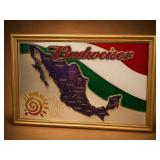 Budweiser Mexico Map Mirror Sign