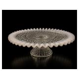 Fenton Opalescent Glass Ruffled Edge Cakeï¿½Stand
