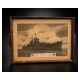 Framed USS Mobile WWII Photograph