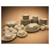 Large Norleans Courtley Wheat Pattern China Set