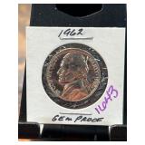 1962 Jefferson Nickel Gem Proof