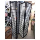 Four-Panel Shoji Style Room Divider 17in Per Panel