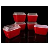 Pyrex Red Refrigerator Dish Set with Lids