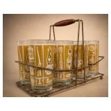 Libbey Mid-Century "Old Time" Barware Set