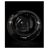 Fenton Copper Rose Black Amethyst Console