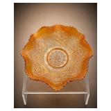 Fenton Leaf Chain Carnival Glass Bowl