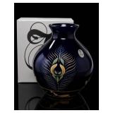 Fenton Peacock on Aubergine Vase, 2001