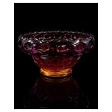 Fenton Amberina Basketweave Open-Edge Bowl