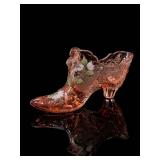 Cabbage Rose Pattern Glass Slipper