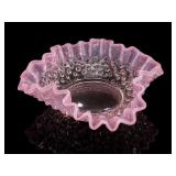 Fenton Cranberry Opalescent Hobnail Ruffledï¿½Bowl
