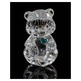 Fenton Glass May Birthstone Bear Figurine