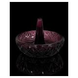 Vintage Fenton Amethyst Plum Purple Ring Dish