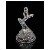 Fenton Iridescent Carnival Glass Owl Ring Tree