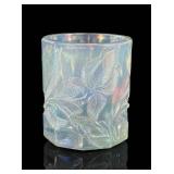 Fenton Opal Mist Heavy Iris Votive Holder