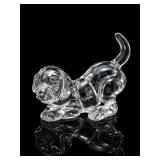 Fenton Crystal Clear Playful Puppy Figurine