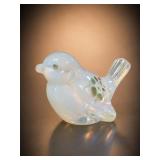 Fenton Glass Hand-Painted Strawberries Bird