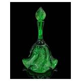 Vintage Fenton Emerald Green Paisley Swirl