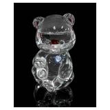 Vintage Fenton Crystal Birthstone Bear Figurine