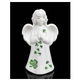 Fenton Milk Glass Irish Shamrock Angel Figurine
