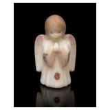 Fenton Burmese Glass Praying Angel Figurine