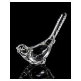 Fenton Crystal Clear Bird of Happiness Figurine