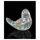 Fenton Hand-Painted Iridescent Glass Songbird