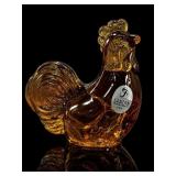 Fenton Amber Glass Rooster Figurine