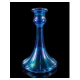 Fenton Aqua Carnival Paneled Candlestick
