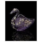 Fenton Glass Water Lily Swan Dish