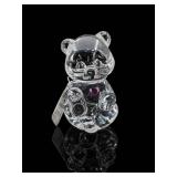 Fenton Glass February Birthstone Bear Figurine