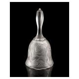 Fenton Clear Satin Strawberry Glass Bell